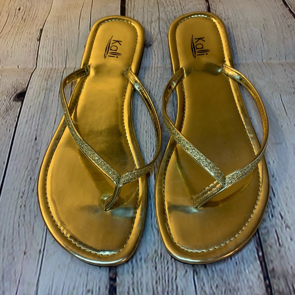 Gold Color Flip Flops